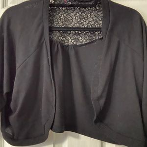 2c black bolero crop style